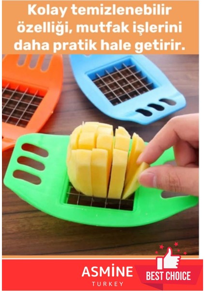 Yeşil Pratik Patates Soğan Doğrama Kesme Aleti, Uzun Ömürlü ve Kolay Temizlenir fırsatları