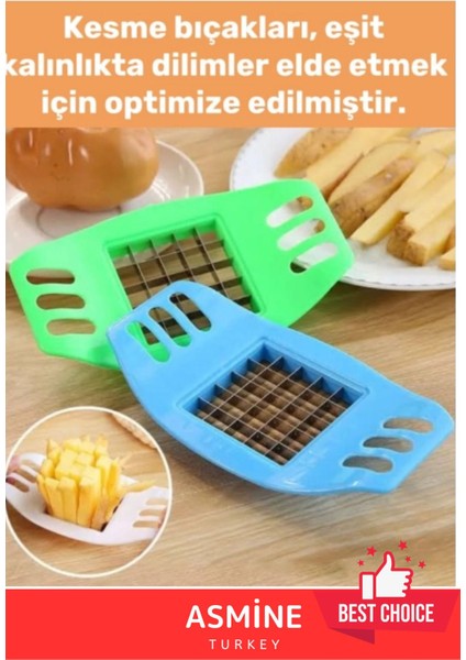 Yeşil Pratik Patates Soğan Doğrama Kesme Aleti, Uzun Ömürlü ve Kolay Temizlenir indirimleri