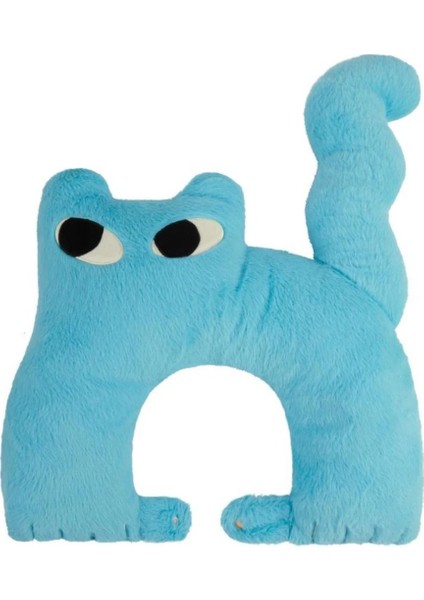 Mavi Pamuk Dolgulu Bebek Yastığı, 0-12 Ay Baş ve Boyun Desteği