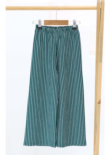 Kız Çocuk Zumrut Çizgili Pantolon - 27306