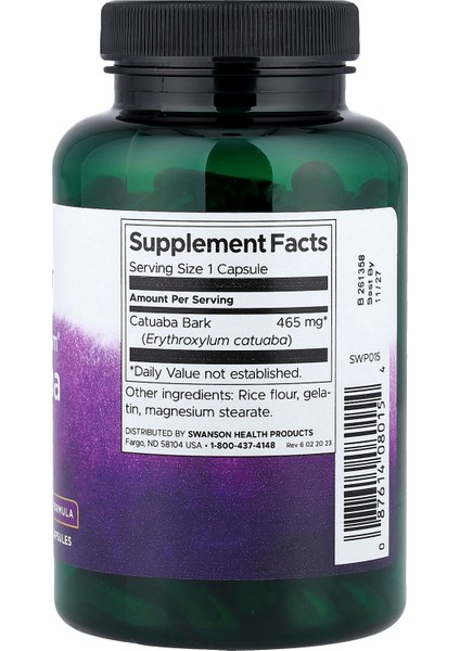 Full Spectrum® Catuaba Bark – 465 Mg | Bitkisel Destek Kapsülü (120 Adet) fiyatları