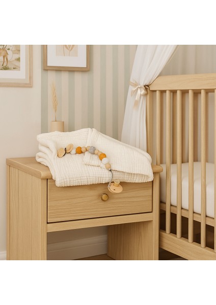 %100 Pamuk Müslin Bebek Battaniyesi Ivory Renk 100X120 cm – Yumuşak ve Nefes Alabilir fiyatları