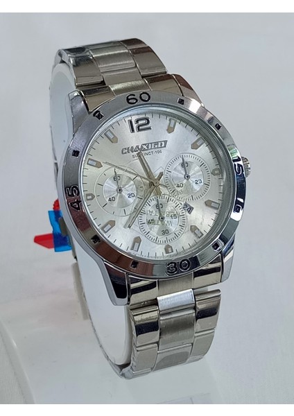 Çelik Kordonlu, Takvim Göstergeli, Su Geçirmez, 2 Yıl Garantili, Erkek Kol Saati