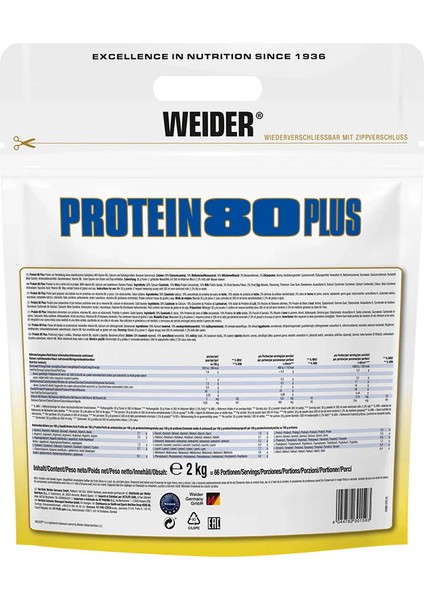 Kazein Izole Whey Protein 80 Plus 2 kg 66 Servis fiyatları