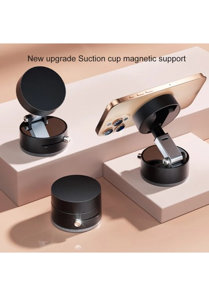 Manyetik Araç Telefon Tutucu | Vakumlu Güçlü Sabitleme | Magsafe Uyumlu | Minimalist Tasarım Siyah Lvt-01 indirimleri