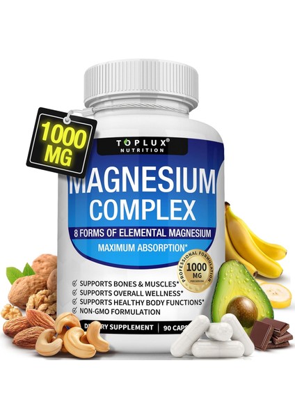 Magnesium Complex – 8 Tip Magnezyum 1000 Mg | Yüksek Emilim