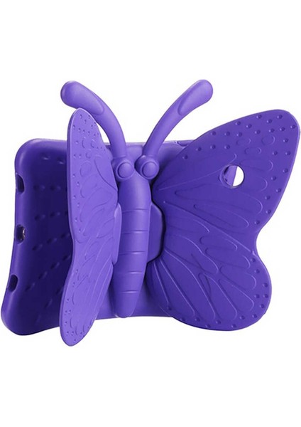 Galaxy Tab A8 10.5 SM-X200 (2021) Uyumlu Zıvo Butterfly Standlı Tablet Kılıf-Mor