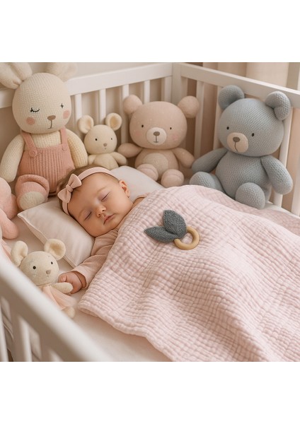 %100 Pamuk Müslin Bebek Battaniyesi Pudra Pembe Renk 100X120 cm – Yumuşak ve Nefes Alabilir fiyatları