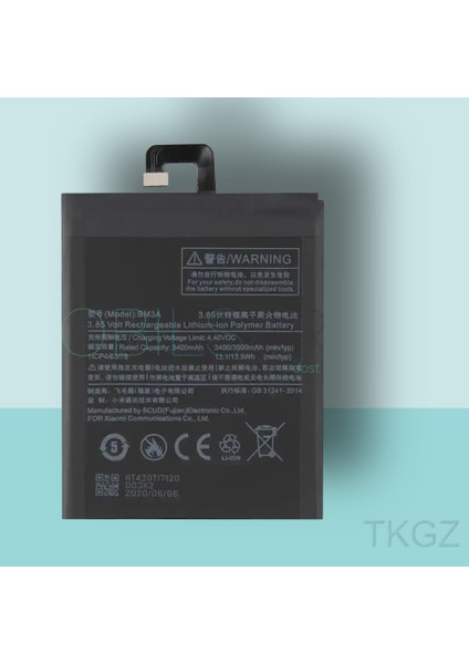 - Xiaomi Mi Note 3 - BM3A - Batarya Pil Orijinal Sıfır