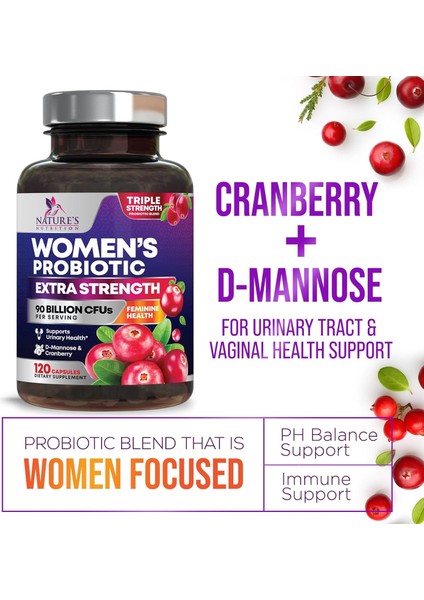 Probiotics For Women – 90 B Cfu, 16 Suş, Prebiotik & Yabanmersini Içerir | 120 Kapsül modelleri