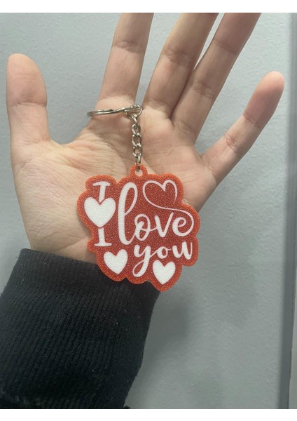I Love You Seni Seviyorum Sevimli Figür Karakter Anahtarlık