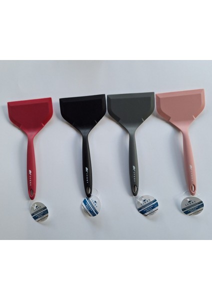 Geniş Ağzı Pembe Balık Spatulası, Yanmaz ve Yapışmaz Özellikli Mutfak Gereç