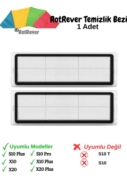 Vakum Mop Seti Beyaz, Filtre ve Bez ile Temizlik Kolaylığı