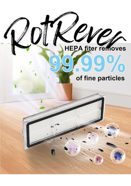 Vakum Mop Seti Beyaz, Filtre ve Bez ile Temizlik Kolaylığı