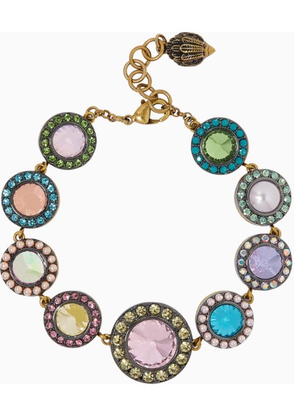 Octavia Bracelet, Pastel Kristal ve Inci Detaylı Zarif Bileklik