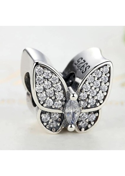 925 Ayar Gümüş Muhteşem Kelebek Charm Boncuk 1 Adet indirimleri