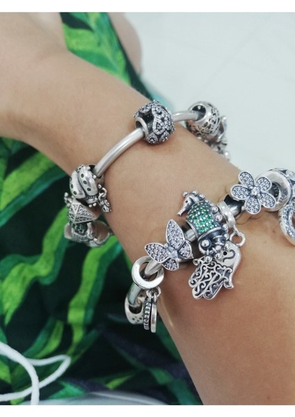 925 Ayar Gümüş Muhteşem Kelebek Charm Boncuk 1 Adet