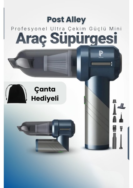 2in1 Katlanabilir 15000PA Vakumlu Üflemeli Araç Süpürgesi