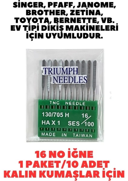 Uyumlu Dikiş Makinesi Iğnesi, 12-14-16 Numara, 30 Adet, 3 Paket fiyatları