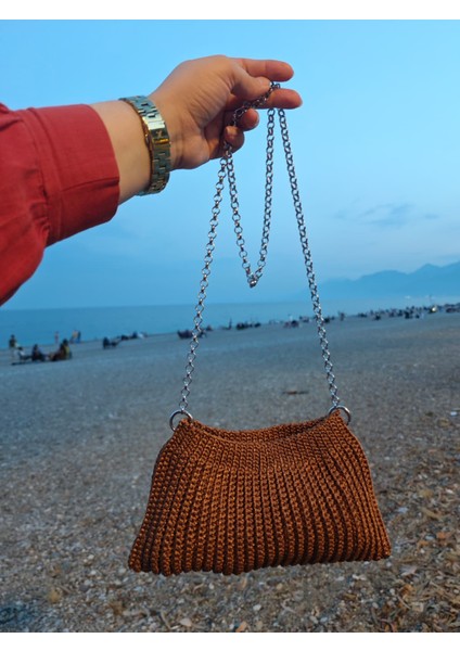 El Yapımı Örgü Çanta Günlük Makrome