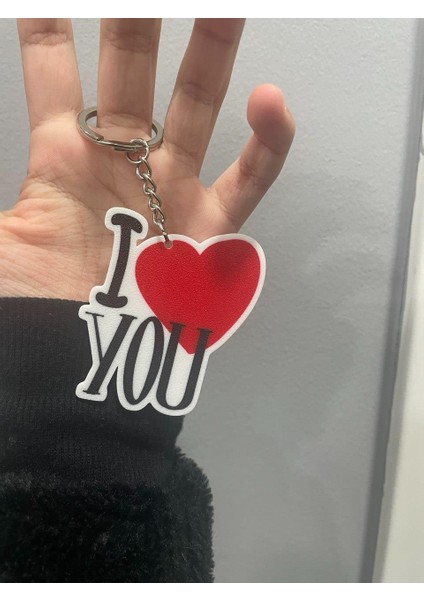 I Love You Seni Seviyorum Sevimli Figür Karakter Anahtarlık