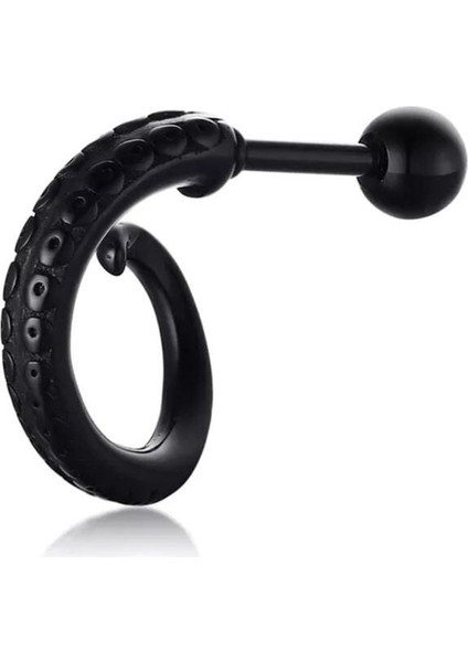 Cerrahi Çelik Ahtapot Kolu Erkek Küpesi/piercing - Bar Uzunluğu : 6 Mm- 1 Adet fiyatları