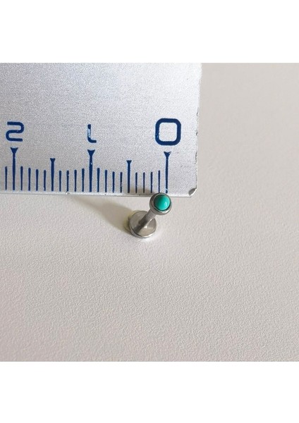Cerrahi Çelik Doğal Turkuaz Taşlı Piercing - Taş Çapı 2 Mm-1 Adet modelleri