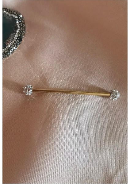 Cerrahi Çelik Shambala Köprü Piercing / Endüstriel Piercing - Bar Uzunluğu 38 mm - 1 Adet fırsatları