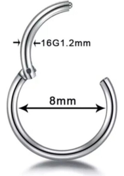 Cerrahi Çelik Kilitli Halka Piercing-Lock- 1 Adet indirimleri
