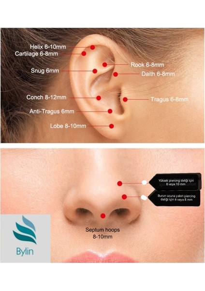 Cerrahi Çelik Kilitli Halka Piercing-Lock- 1 Adet