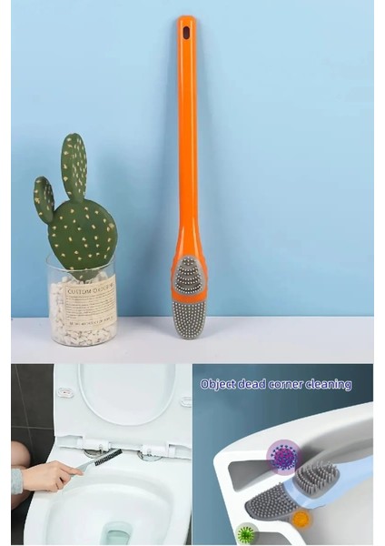 Renkli Silikon Ördekli Tuvalet ve Detay Fırça Seti, Pratik ve Şık Temizlik Çözümü