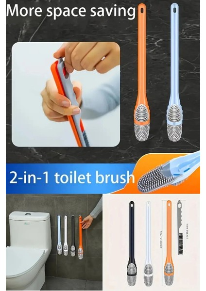 Renkli Silikon Ördekli Tuvalet ve Detay Fırça Seti, Pratik ve Şık Temizlik Çözümü fırsatları