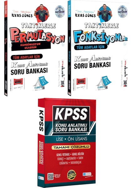 Taktiklerle Permütasyon Kombinasyon Olasılık Fonksiyonlar Ilyas Güneş - Lise Önlisans Konu Ant. Soru