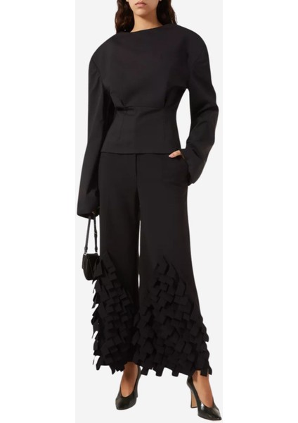 Virgin Wool Karışımlı Dar Kesim Top, Siyah fiyatları