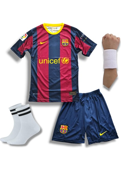 Fc Barcelona- 10 Lionel -Messi 2015 Retro Çocuk Futbol Forması 4'lü Seti fiyatları