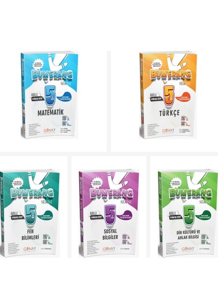 Günay 5. Sınıf Bumerang Serisi Tüm Dersler Soru Bankası Seti 5 Ki