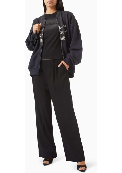 Siyah Logo Tişört - %100 Organik Pamuk - Crew Neck - Sprayed Fade-Out Etkisi ile Şıklık fiyatları