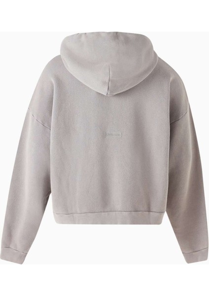 Unisex Rahat Kapüşonlu Süveter - Pembe - %100 Organik Pamuk-Fleece fırsatları