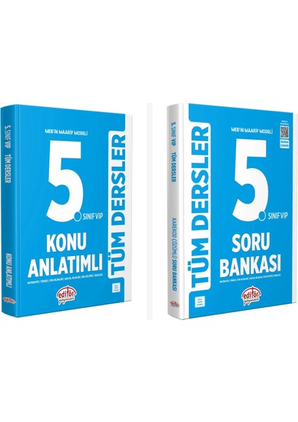 Editör 5. Sınıf Vıp Tüm Dersler Konu Anlatımlı Soru Bankası Seti