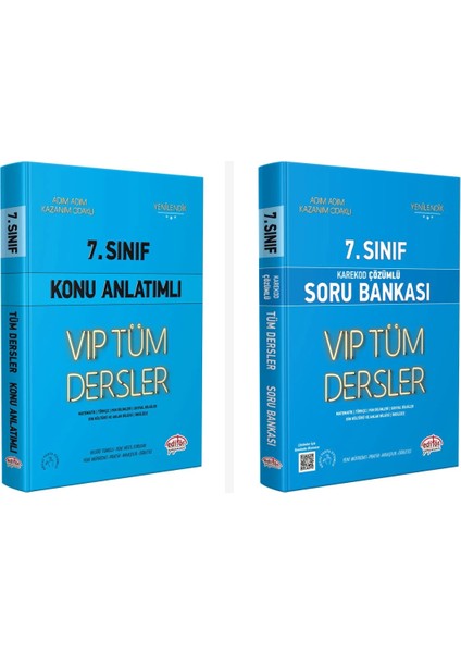 Editör 7. Sınıf Vıp Tüm Dersler Konu Anlatımlı Soru Bankası Seti