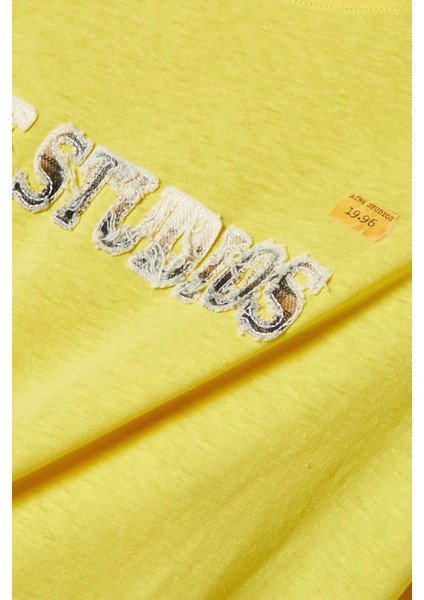 Sarı Logo T-Shirt - %85 Organik Pamuk %15 Kenevir - Rahat ve Şık Tasarım fırsatları