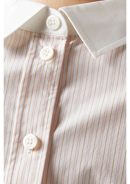 Oversize Şeritli Gömlek - Pembe-Beyaz - Pamuk Içeriği - Acne Studios indirimleri