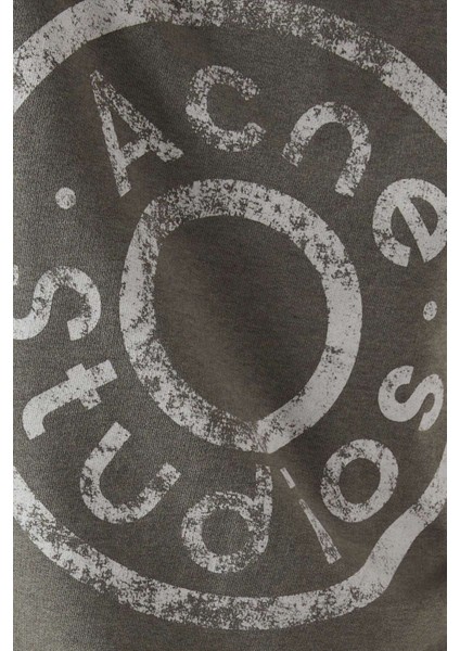 Distressed Logo Kazak - Yeşil - %75 Organik Pamuk, %25 Polyester - Oversize Design fırsatları