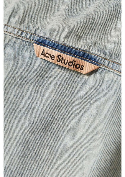 Mavi Distressed Gömlek - 60% Pamuk, 40% Lyocell - Şık ve Rahat Tasarım fırsatları