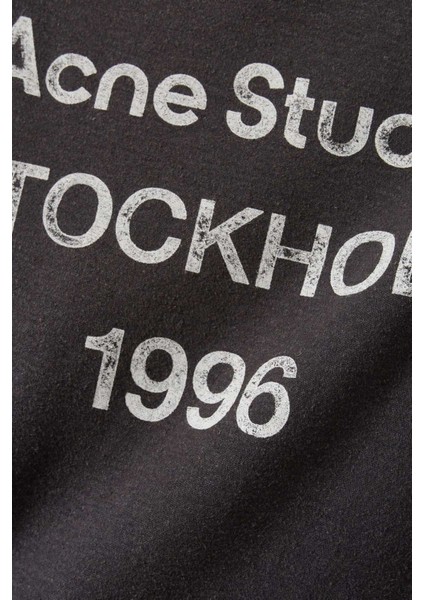 Siyah 1996 Logo Yastıklı Tişört - Pamuk Karışımı - Acne Studios Desenli fırsatları