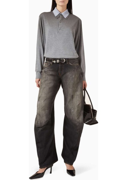 Gri Katmanlı Kazak - Ipek Karışımı - 70% Ipek, 10% Kaşmir, 20% Rws Yün fiyatları