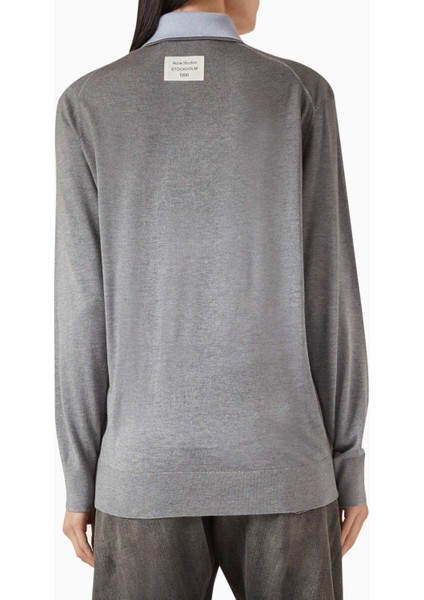 Gri Katmanlı Kazak - Ipek Karışımı - 70% Ipek, 10% Kaşmir, 20% Rws Yün modelleri