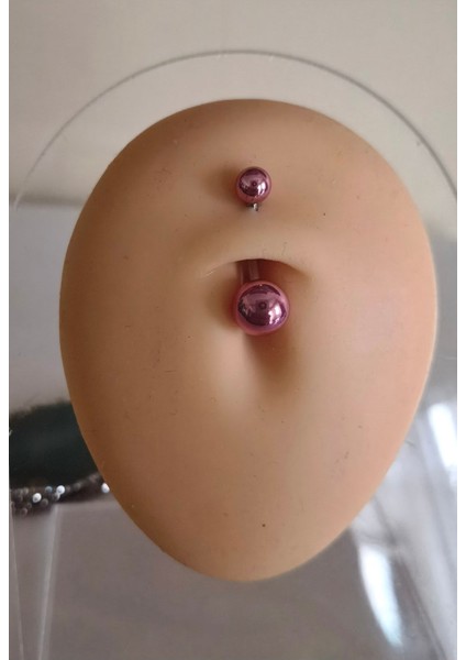 Cerrahi Çelik Renkli Top Göbek Piercing - 1 Adet