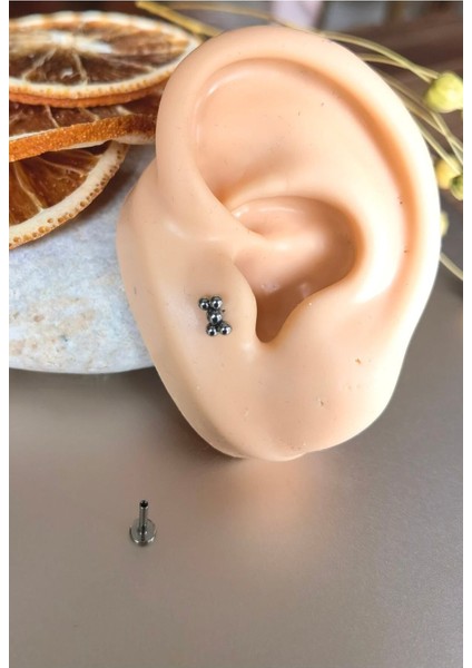 %100 Cerrahi Çelik Beş Top Dudak/ Kulak Piercing (8mm) fiyatları