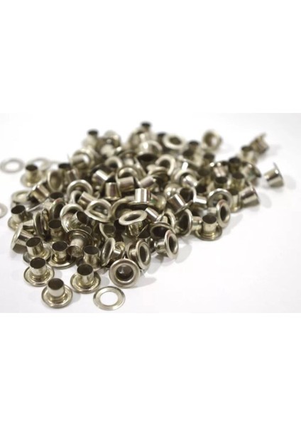 2 No Sac Pullu Kuş Gözü Kapsülü, Nikel, 100 Takım, Dayanıklı ve Güçlü Malzeme